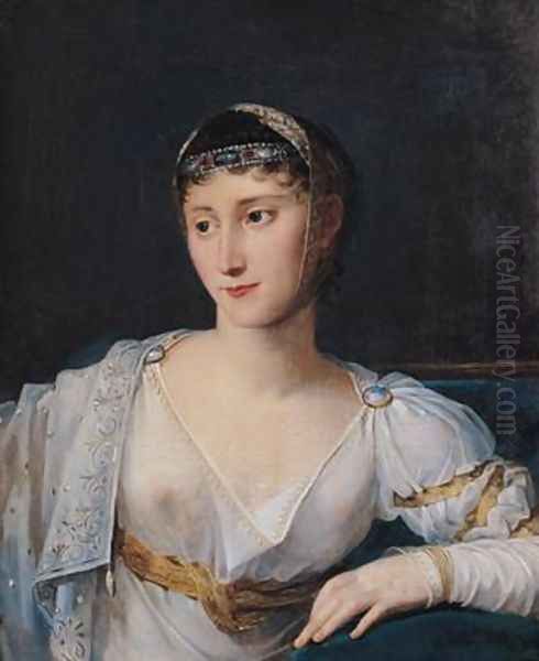 Portrait of Marie-Pauline Bonaparte 1780-1825 Princess Borghese Oil Painting by Robert-Jacques-Francois-Faust Lefevre