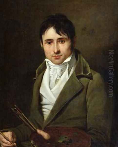 Portrait of Jean-Victor Bertin 1775-1842 Oil Painting by Robert-Jacques-Francois-Faust Lefevre