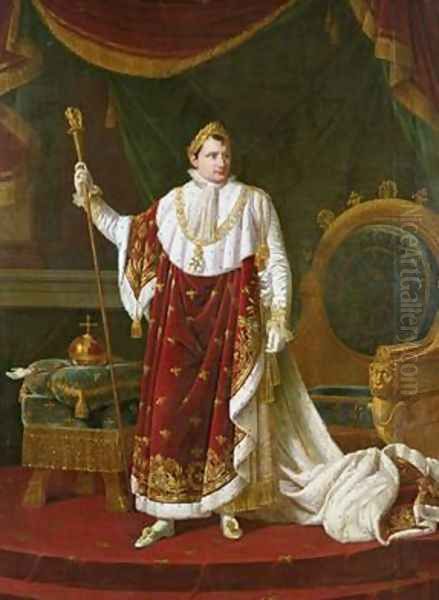 Portrait of Napoleon 1769-1821 in his Coronation Robes Oil Painting by Robert-Jacques-Francois-Faust Lefevre