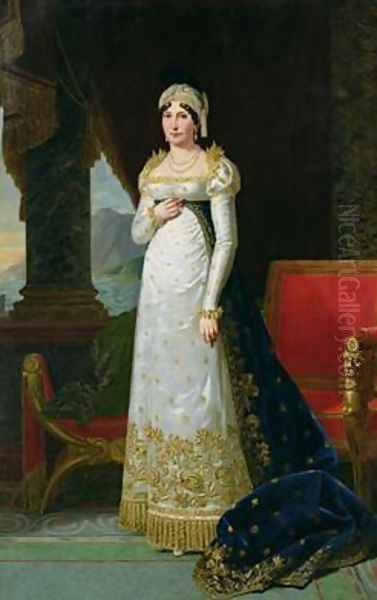 Marie-Laetitia Ramolino 1750-1836 Oil Painting by Robert-Jacques-Francois-Faust Lefevre