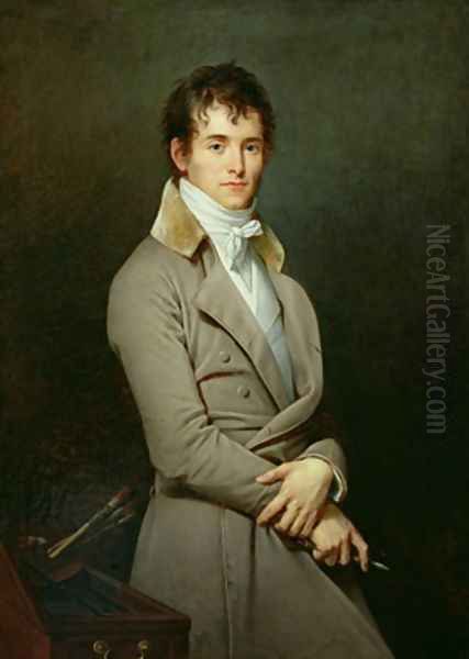 Portrait of Paulin-Guerin 1783-1855 Oil Painting by Robert-Jacques-Francois-Faust Lefevre