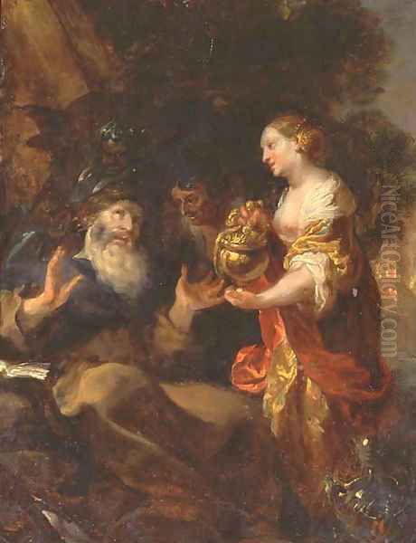 The Temptation of Saint Anthony Oil Painting by Johann Liss