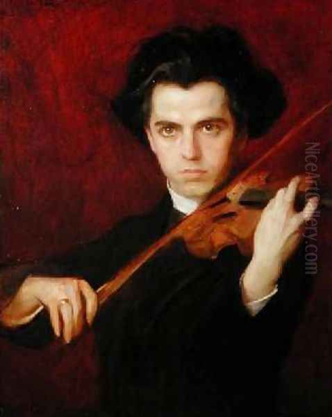 Jan Kubelik 1880-1940 Oil Painting by Philip Alexius De Laszlo