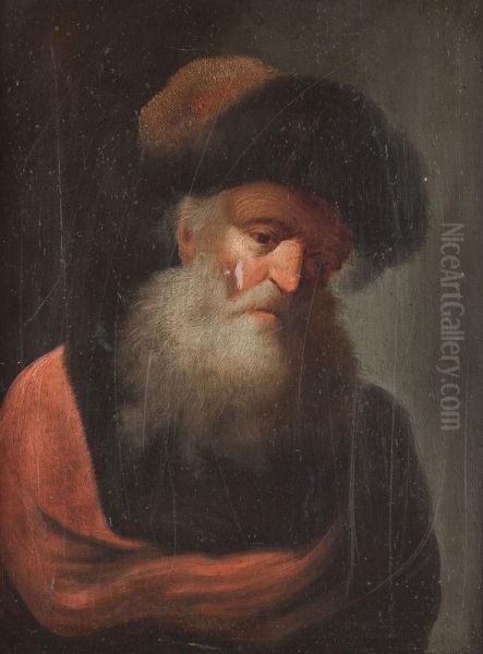 Paar Herrenbildnisse Oil Painting by Christian Wilhelm Ernst Dietrich