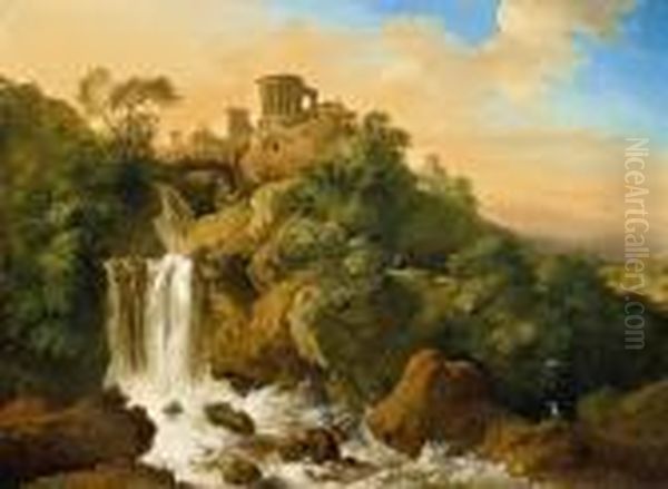 Landschaft Bei Tivoli Oil Painting by Christian Wilhelm Ernst Dietrich