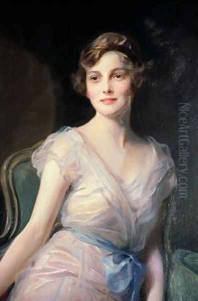 Portrait of Miss Leicester Warren Oil Painting by Philip Alexius De Laszlo