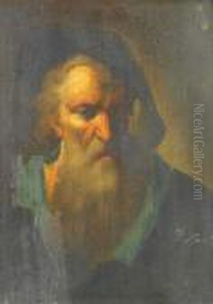 Bust Of A Prophet Oil Painting by Christian Wilhelm Ernst Dietrich