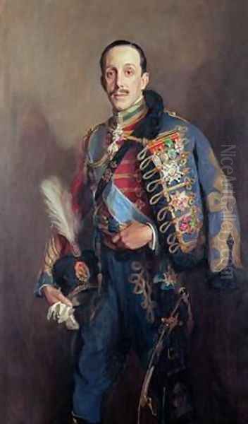 Portrait of King Alfonso XIII of Spain 1886-1941 Oil Painting by Philip Alexius De Laszlo