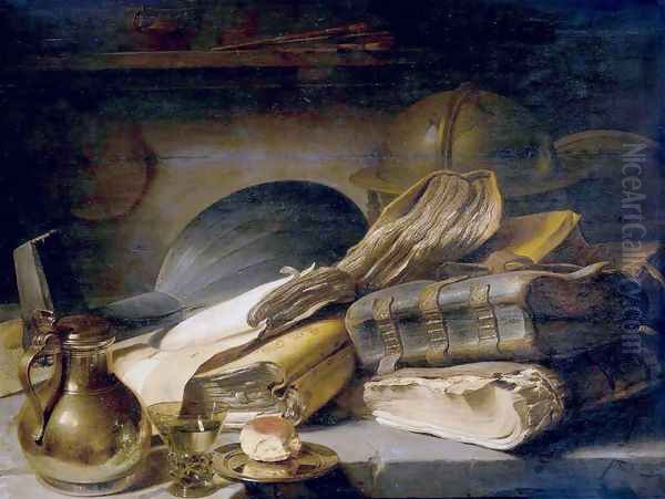 Vanitas Still Life Oil Painting by Jan Lievens