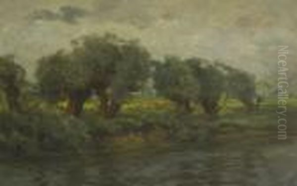 An Der Amper. Oil Painting by Ludwig Dill