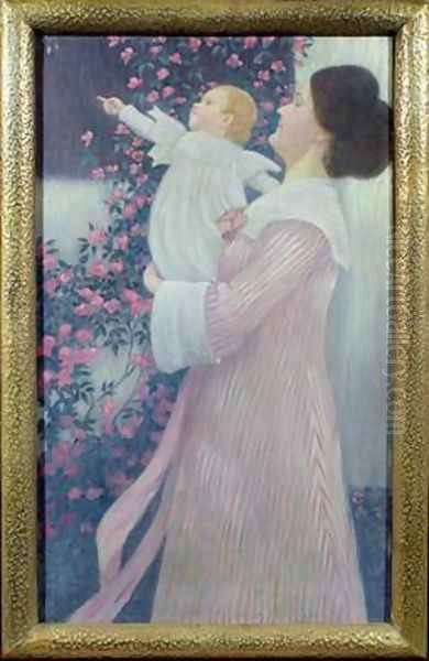 Mother and Child Oil Painting by Wilhelm List