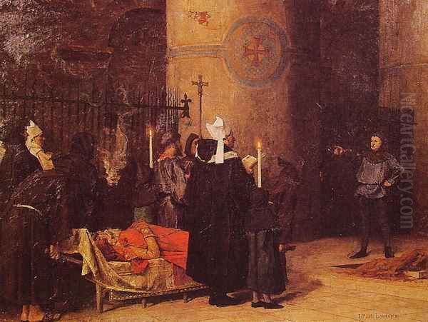 Funerailles de Guillaume le Conquerant (Funeral of William the Conqueror) Oil Painting by Jean-Paul Laurens