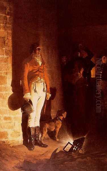 La Mort de duc d'Enghien (The Death of the Duke of Enghien) Oil Painting by Jean-Paul Laurens