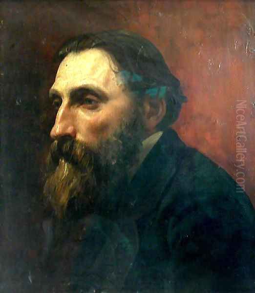 Portrait de Rodin (Portrait of Rodin) Oil Painting by Jean-Paul Laurens