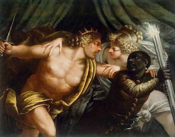 Antiquity Scene Oil Painting by Pietro Liberi