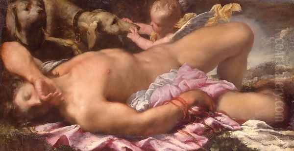 Sleeping Endymion Oil Painting by Pietro Liberi