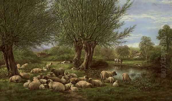 Noonday rest Oil Painting by William Luker