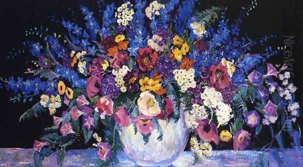 Still Life with Flowers Oil Painting by Dorothea M. Litzinger