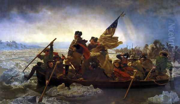 Washington Crossing the Delaware 1851 Oil Painting by Nicolas-Bernard Lepicier