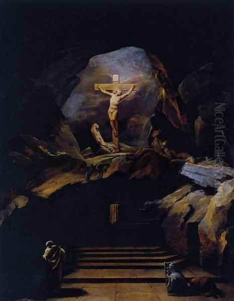 The Calvary Chapel of the Church Saint-Roch Oil Painting by Nicolas-Bernard Lepicier