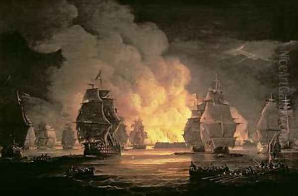 The Battle of Algiers 27th August 1816 1825 Oil Painting by Thomas Luny