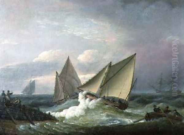 A Breezy Day Oil Painting by Thomas Luny