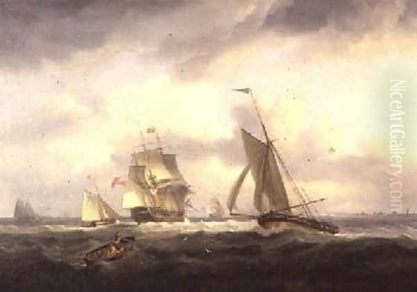 In the Channel Oil Painting by Thomas Luny