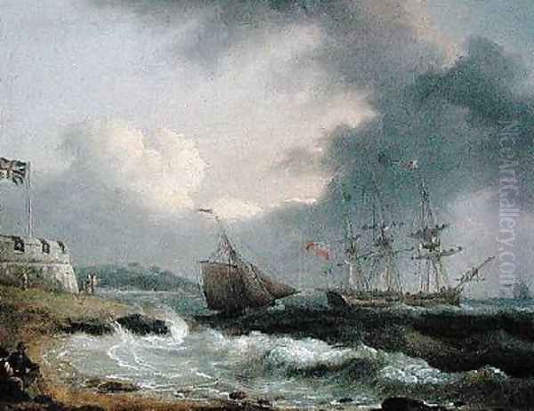 Off the Squadron Cowes Oil Painting by Thomas Luny