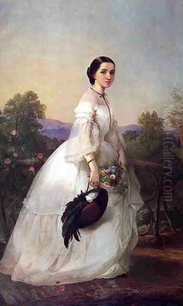 Portrait of Jenny Lind Oil Painting by Louis Lang