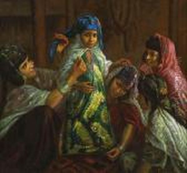 Orientalische Szene Oil Painting by Alphonse Etienne Dinet