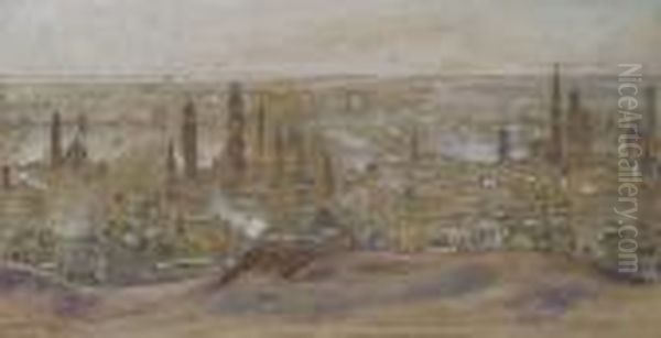 Etude Pour Le Caire: Brumes Oil Painting by Alphonse Etienne Dinet