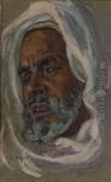 L'imam Oil Painting by Alphonse Etienne Dinet