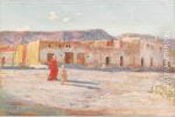 Rue A Bou Sada Oil Painting by Alphonse Etienne Dinet