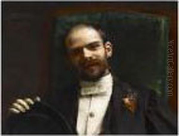 Portrait D'achille Gumery Oil Painting by Alphonse Etienne Dinet