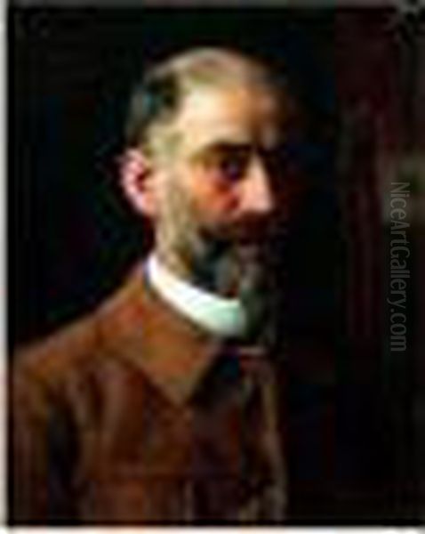 Autoportrait Oil Painting by Alphonse Etienne Dinet