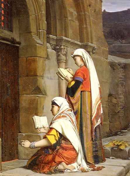 Chrétiennes Au Tombeau De la Vierge, Jerusalem (Christian Women at the Tomb of the Virgin, Jerusalem) Oil Painting by Jean-Jules-Antoine Lecomte du Nouy