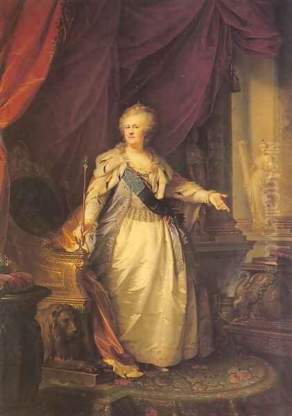 Catherine II 1793 Oil Painting by Johann Baptist the Elder Lampi