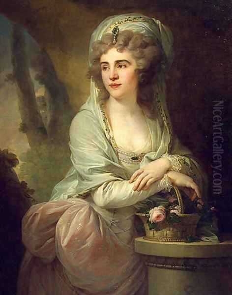 Portrait of Yekaterina Samoilova Oil Painting by Johann Baptist the Elder Lampi