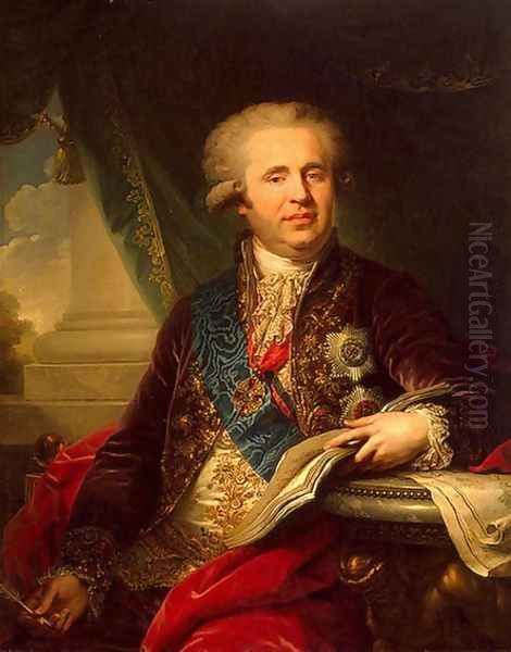 Portrait of Prince Bezborodko A.A. Oil Painting by Johann Baptist the Elder Lampi