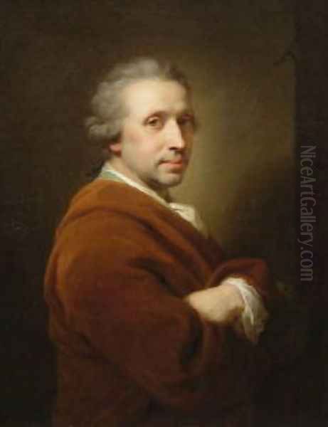 Portrait of a Man Oil Painting by Johann Baptist the Elder Lampi