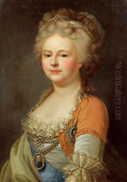 Zarin Maria Fjodorowna Oil Painting by Johann Baptist the Elder Lampi