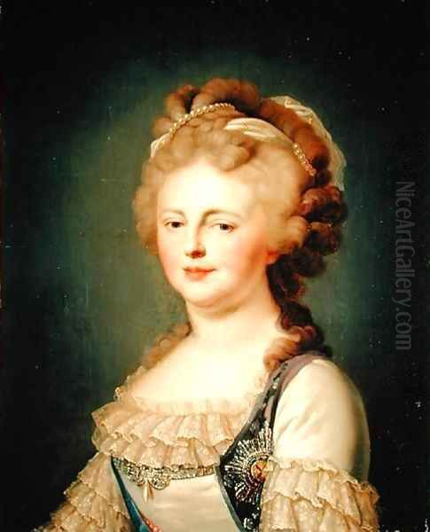 Portrait of Empress Maria Fyodorovna Oil Painting by Johann Baptist the Elder Lampi