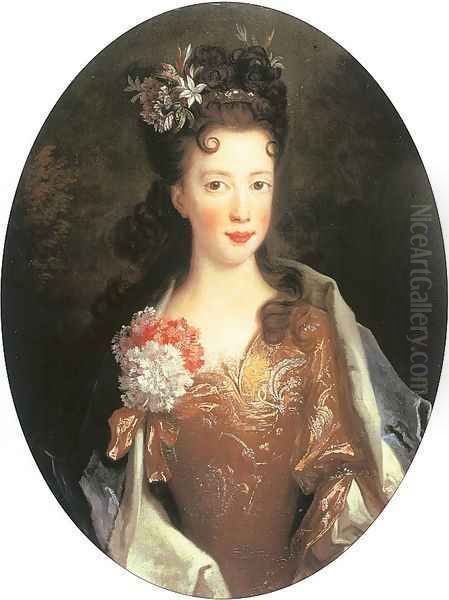 Princess Louisa Maria Teresa Stewart 1700 Oil Painting by Nicolas de Largillierre