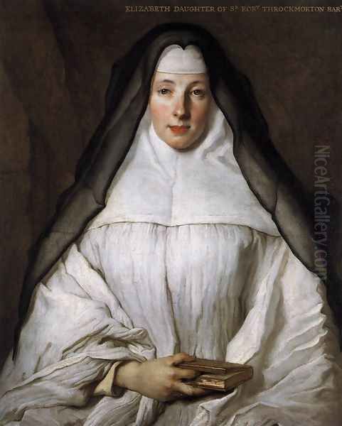 Elizabeth Throckmorton c. 1729 Oil Painting by Nicolas de Largillierre