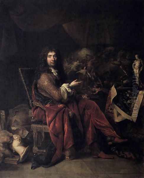 Portrait of Charles Le Brun 1686 Oil Painting by Nicolas de Largillierre