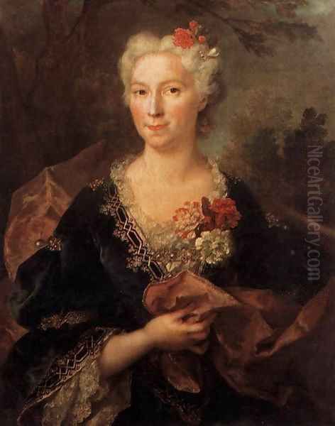 Porrtrait of a Lady Oil Painting by Nicolas de Largillierre