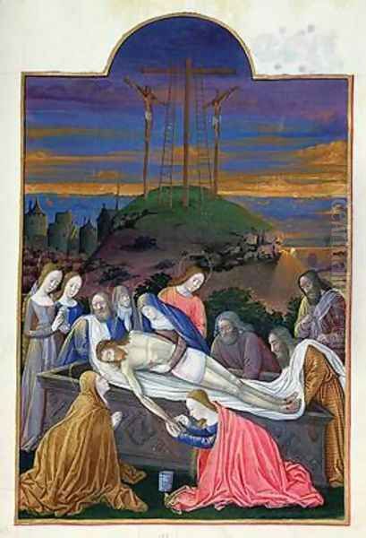 The Entombment of Christ with the Virgin Oil Painting by Pol de Limbourg