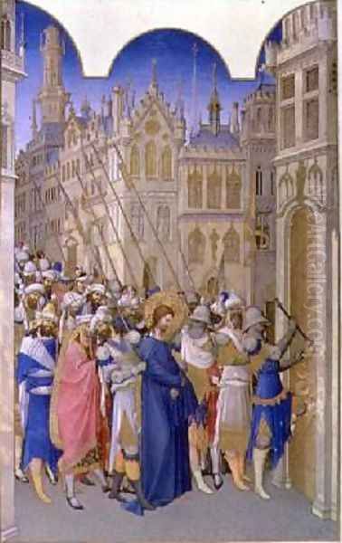 The Passion Christ being led to Pontius Pilate Oil Painting by Pol de Limbourg