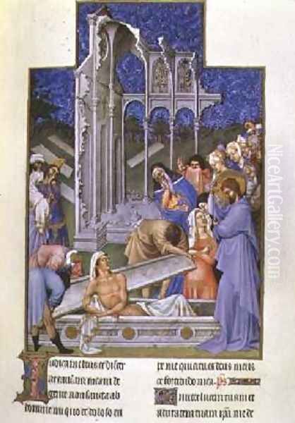 The Resurrection of Lazarus Oil Painting by Pol de Limbourg