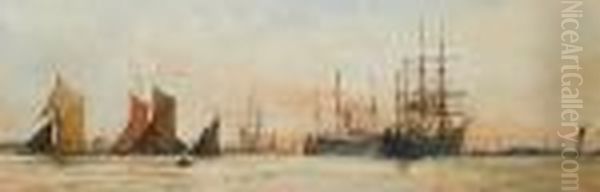 Long Reach Oil Painting by Charles Edward Dixon